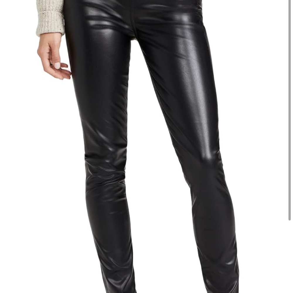 Black Faux Leather Pants